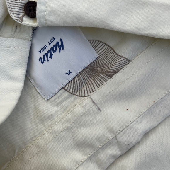 Katin Cream Short-Sleeve Button-Up with Brown Leaf Print - Picture 7 of 7